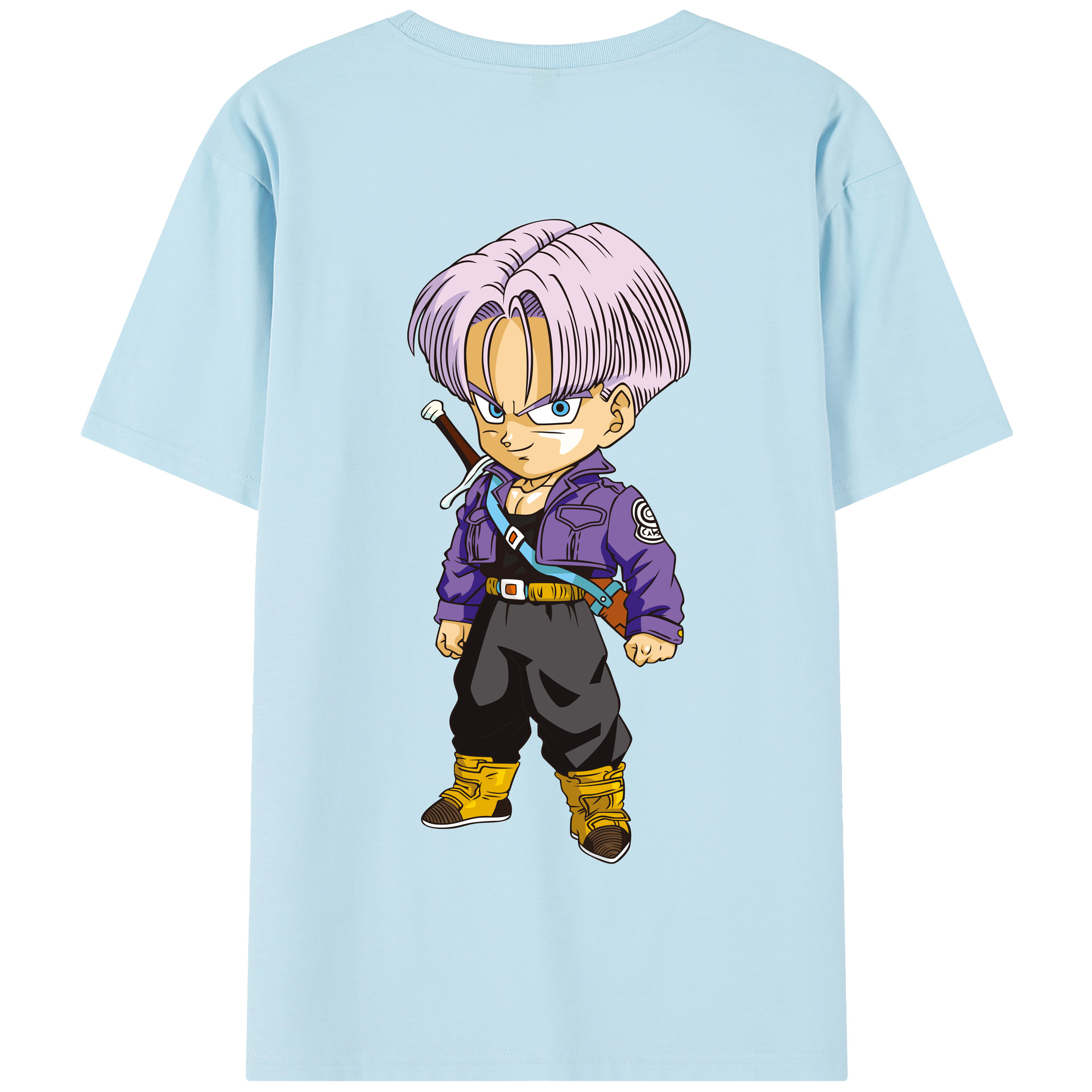 （画像用） ドラゴンボール トランクス（Torankusu）DRAGON BALL Trunks 綿100％半袖Tシャツ（背面プリント）